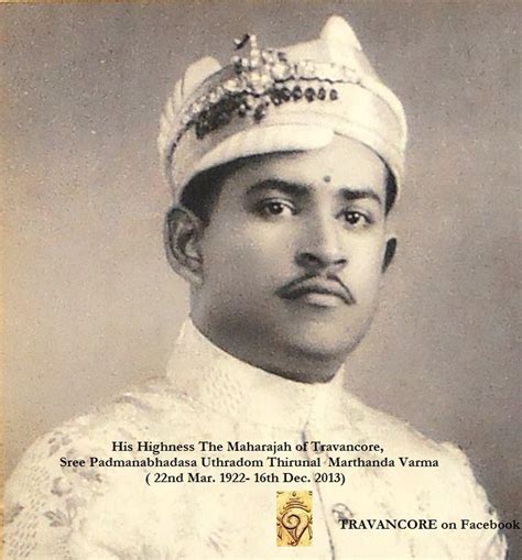 HH The Maharajah of Travancore