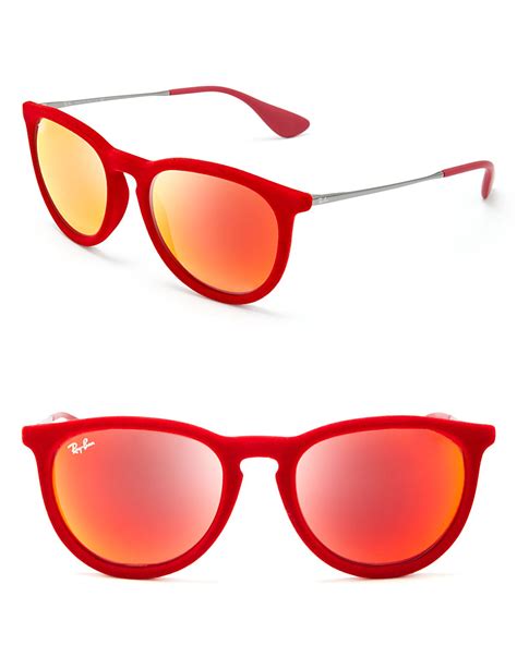 Lyst - Ray-Ban Velvet Round Keyhole Sunglasses in Red for Men