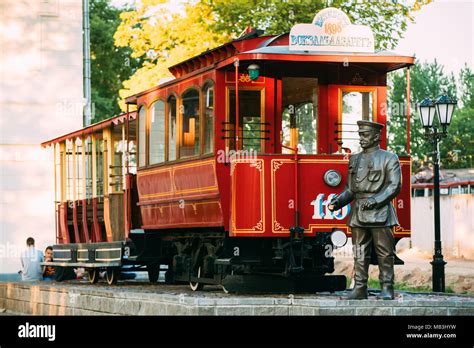 Vitebsk, Belarus. Monument To Vitebsk Tram In Museum Of History Of ...