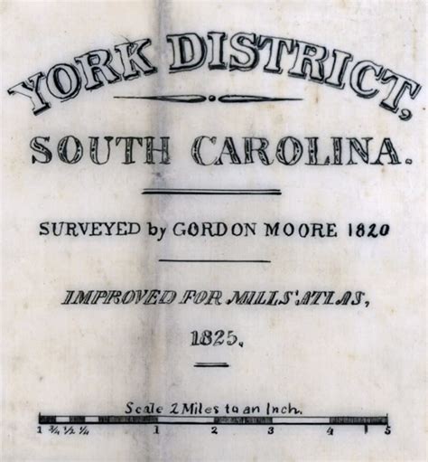 1825 Map of York County South Carolina Landowner Names - Etsy