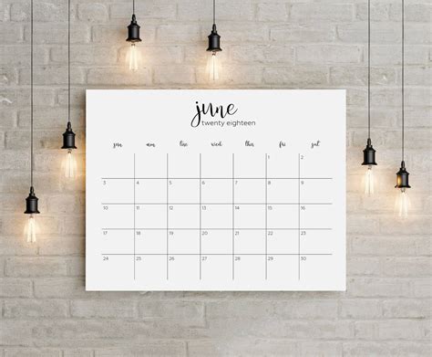 Printable Wall Calendar - Calendar Templates