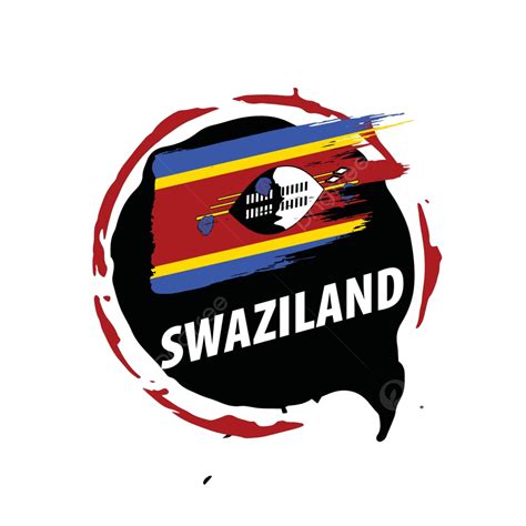 Vector Illustration Of Swaziland Flag On Plain White Background Vector ...