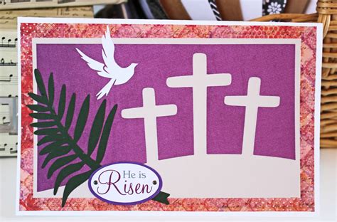 He is Risen Easter Card, Handmade Easter Card, Christian Holiday, Three ...