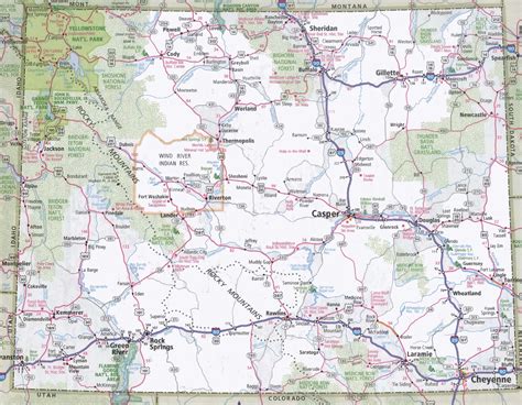 Map Of Us Wyoming – Topographic Map of Usa with States