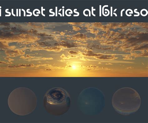 ArtStation - Sunset Skies HDRI Collection Vol.1 - 6 Skies at 16k ...