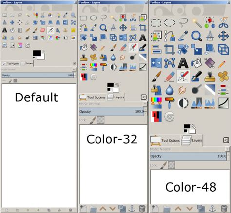 GIMP 2.8 Large size Icons Themes