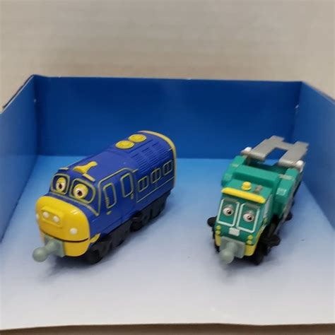 Toys | Rare Chuggington Brewster Train Cormac Vehicle Blue Green Yellow ...