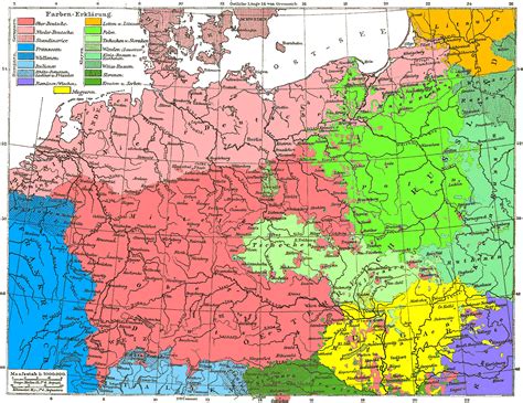 Sprachenkarte Deutschland1880 | Germany map, Europe map, German map