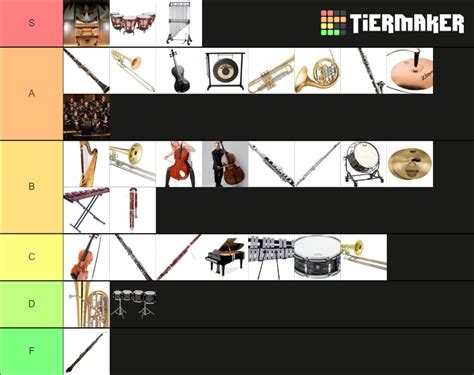 Orchestral Instruments Tier List (Community Rankings) - TierMaker