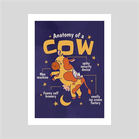 Anatomy of A Cow, an art print by Pretty Pixels - INPRNT