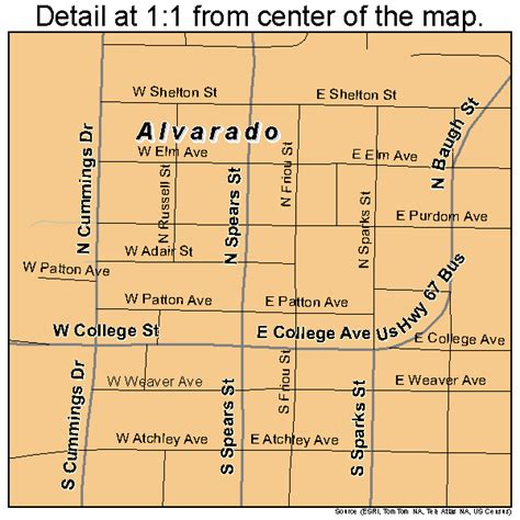 Alvarado Texas Street Map 4802260