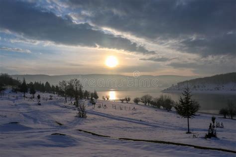 Golkoy / Bolu / Turkey, Winter Season Snow Landscape Stock Photo ...