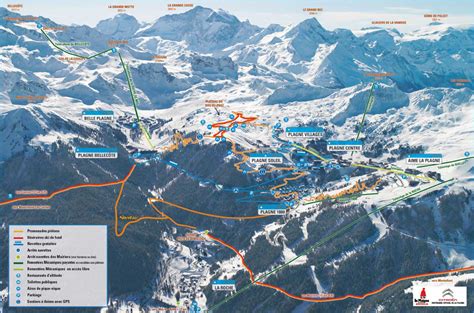 La Plagne cross-country skiing piste map - Alpski.com