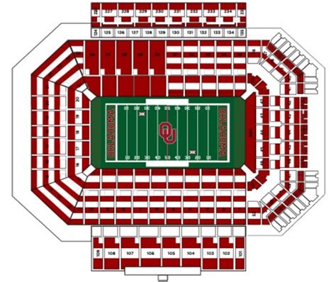 Ou Football Stadium Detailed Seating Chart | Elcho Table