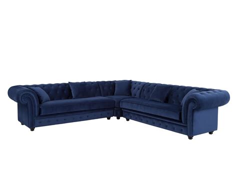 Branagh, canapé d’angle, velours bleu électrique | Corner sofa, Buy ...