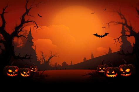 Premium AI Image | halloween greetings orange background