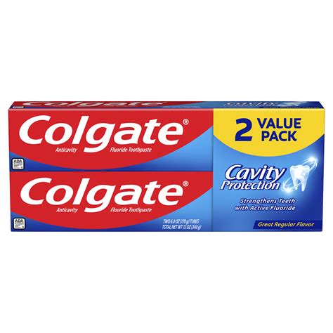 Colgate Great Regular Flavor Toothpaste, 6 oz, 2 Pack Toothpaste ...