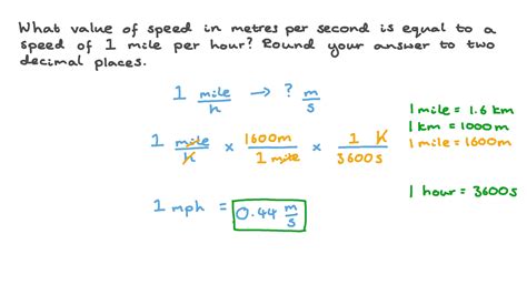 Km Per Hour To Meters Per Second Formula