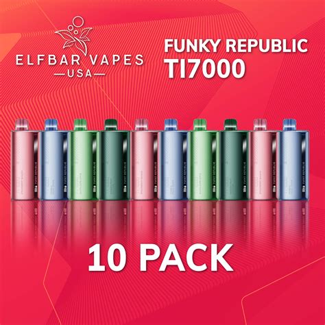 Funky Republic TI 7000 Disposable Vape - 10 Pack | Elf Bar Vapes