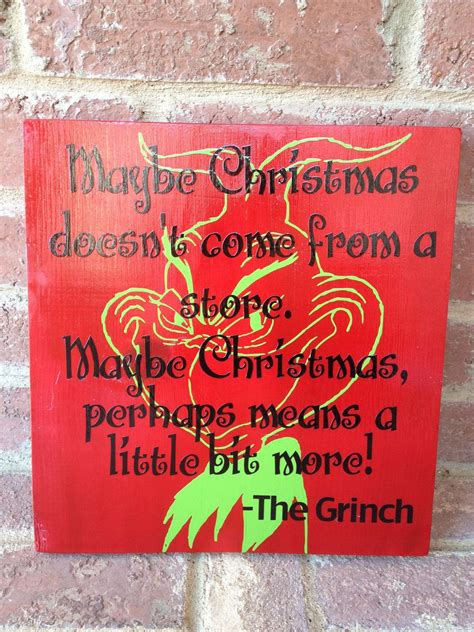 How the grinch stole Christmas quote on 12X12 board by ABlockAway, $25. ...