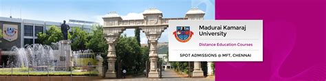 Madurai Kamaraj University |University of Madras |Study Centre |Distance Education|MBA |MCA |MSc ...