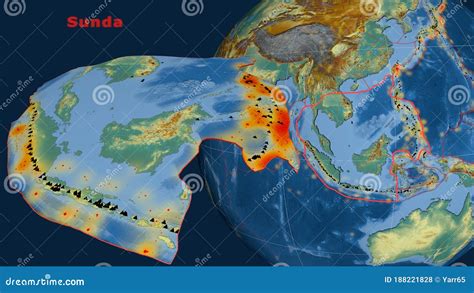 Sunda Plate Described and Presented - Relief Stock Illustration ...