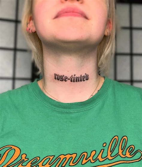 Neck Tattoos Words