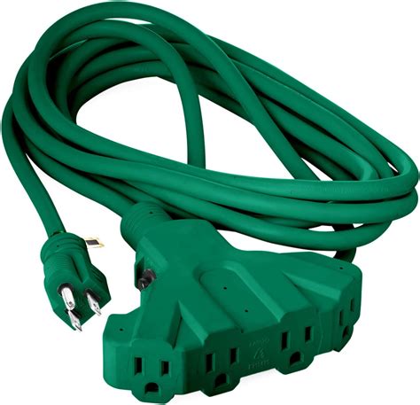 Maximm 15 Feet Outdoor Heavy Duty 4 Outlet Extension Cord/Wire with ...