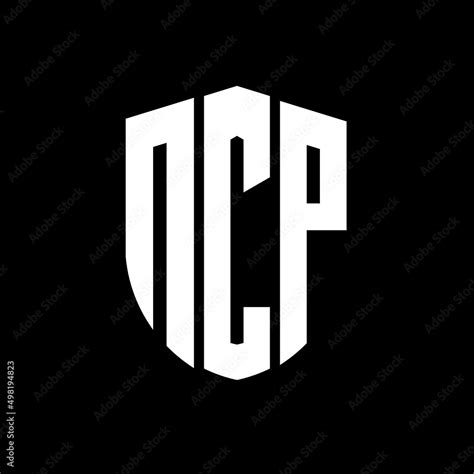 NCP letter logo design. NCP modern letter logo with black background. NCP creative letter logo ...