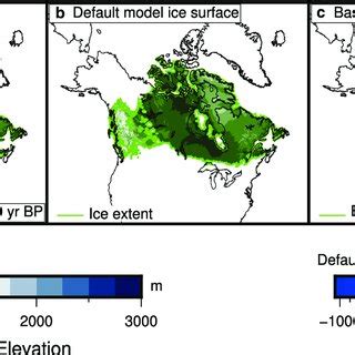 Early ice advance into Hudson Bay (HB) in the basal simulation. (a) The ...