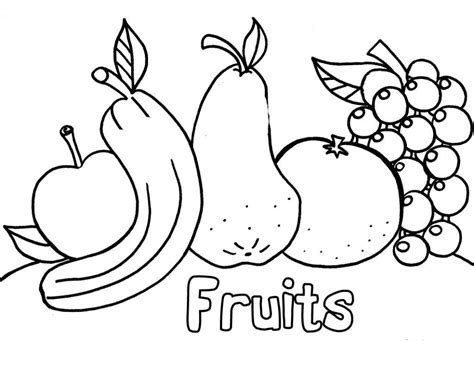 Fruits Coloring Pages for Kids