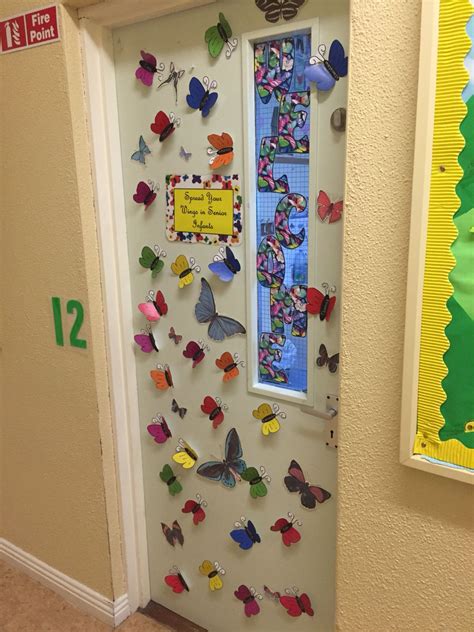 Butterfly classroom door