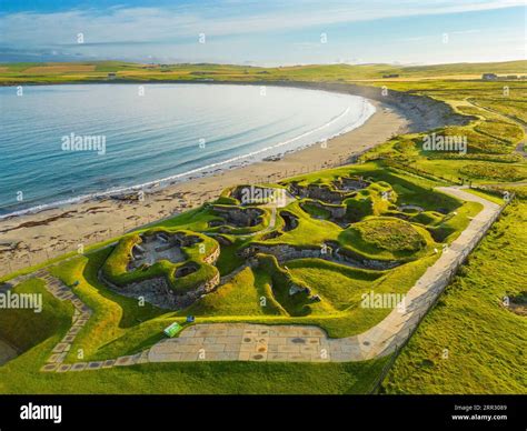 Skara brae aerial view hi-res stock photography and images - Alamy