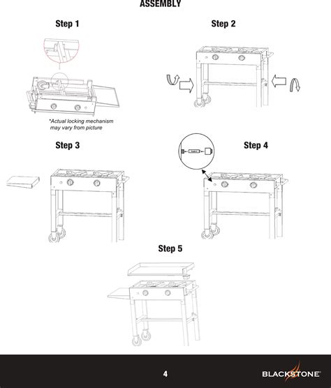 The Blackstone Grill 28 Griddle Cooking Station 1554 Users Manual Inch ...