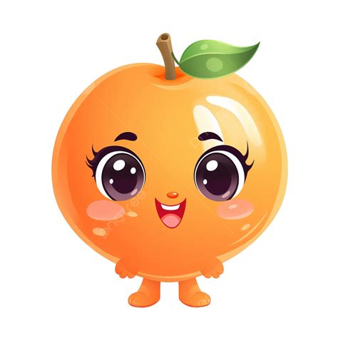 Cute Cartoon Character Apricot, Apricot, Delicious, Orange PNG ...