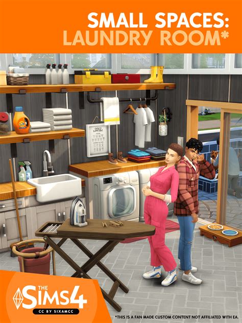 The Sims 4 Custom Content: Small Spaces Laundry Room