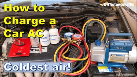 Vacuum car AC / RECHARGE Car Air Conditioning / Get COLD Air in your Car - YouTube