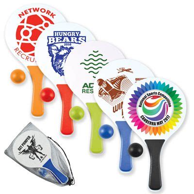 Paddle and Ball Sets can be personalised with your message promoting h