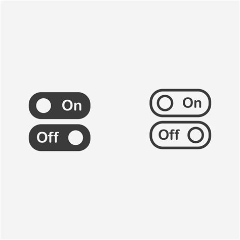 On and off icon vector set. switch button symbol sign 15154752 Vector Art at Vecteezy