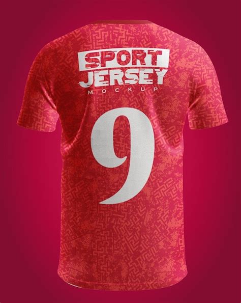 Premium PSD | Red jersey number 9