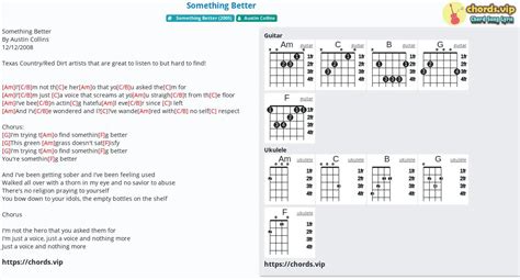 Chord: Something Better - tab, song lyric, sheet, guitar, ukulele ...