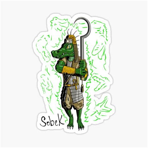 "Sobek, Crocodile God" Sticker for Sale by siege103 | Redbubble