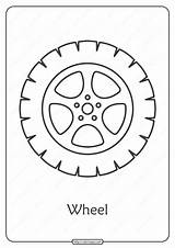 Free Printable Car Wheel Pdf Coloring Page sketch template