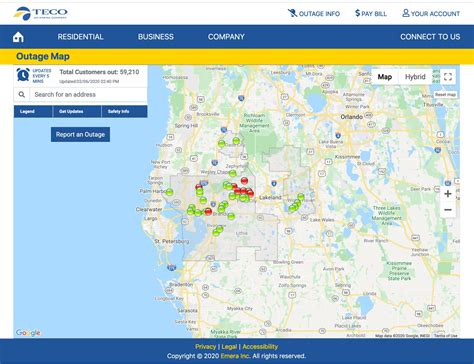 Tampa Electric Power Outage Map - Map