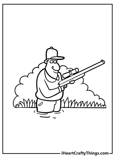 Hunting Gun Coloring Pages