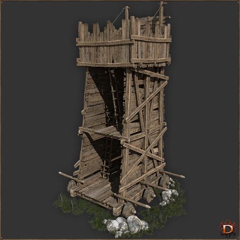 Medieval Siege Tower 3D Models Dante78