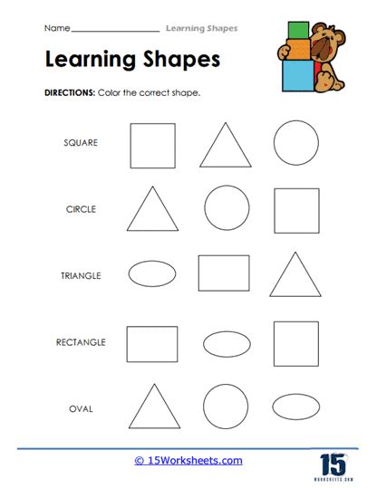 Learning Shapes Worksheets - 15 Worksheets.com