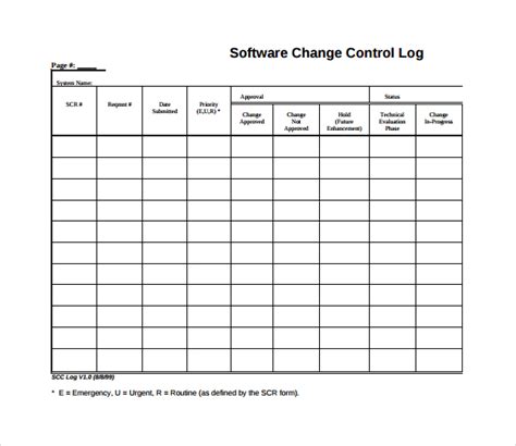 FREE 6+ Sample Change Log Templates in PDF