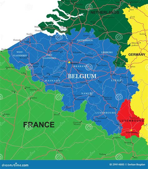 Belgium Map Royalty Free Stock Photo - Image: 29914885