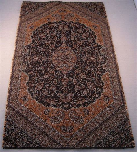 Persian Rug Style Miniature Paisley Art Silk Woven Termeh Tapestry Wall ...